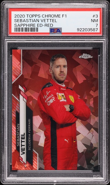 2020 Topps Chrome Formula 1 F1 70th Anniversary Gold Sebastian