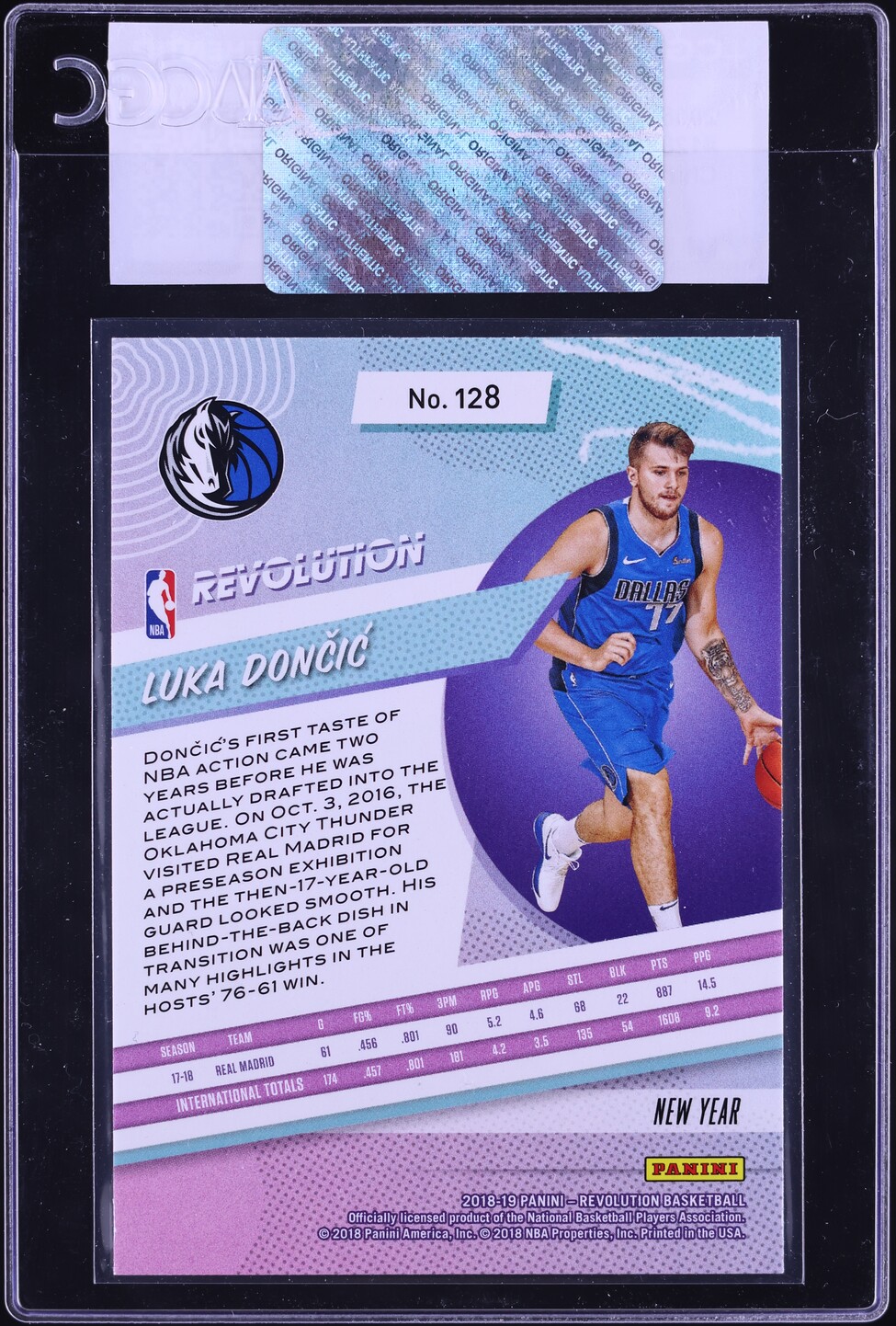 2018 Panini Revolution Chinese New Year Luka Doncic ROOKIE #128 CGC AUTH