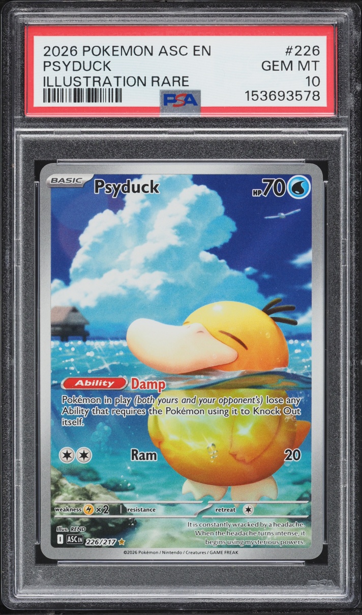 2026 Pokemon Mega Evolution Ascended Heroes IR Psyduck #226 PSA 10 GEM MINT
