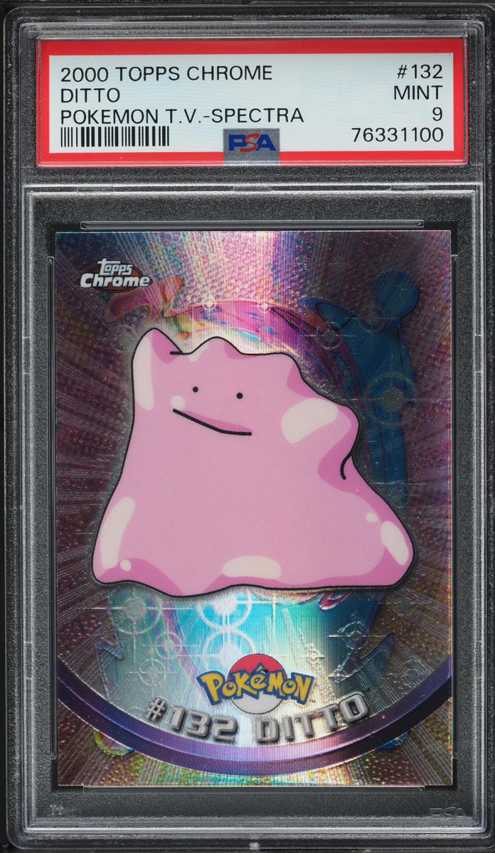2000 Topps Chrome Pokemon Series 2 Spectra Ditto #132 PSA 9 MINT
