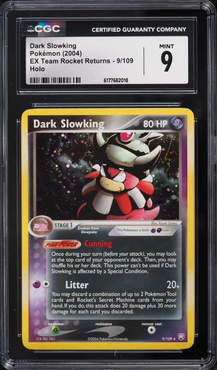 2004 Pokemon EX Team Rocket Returns Holo Dark Slowking #9 CGC 9 MINT