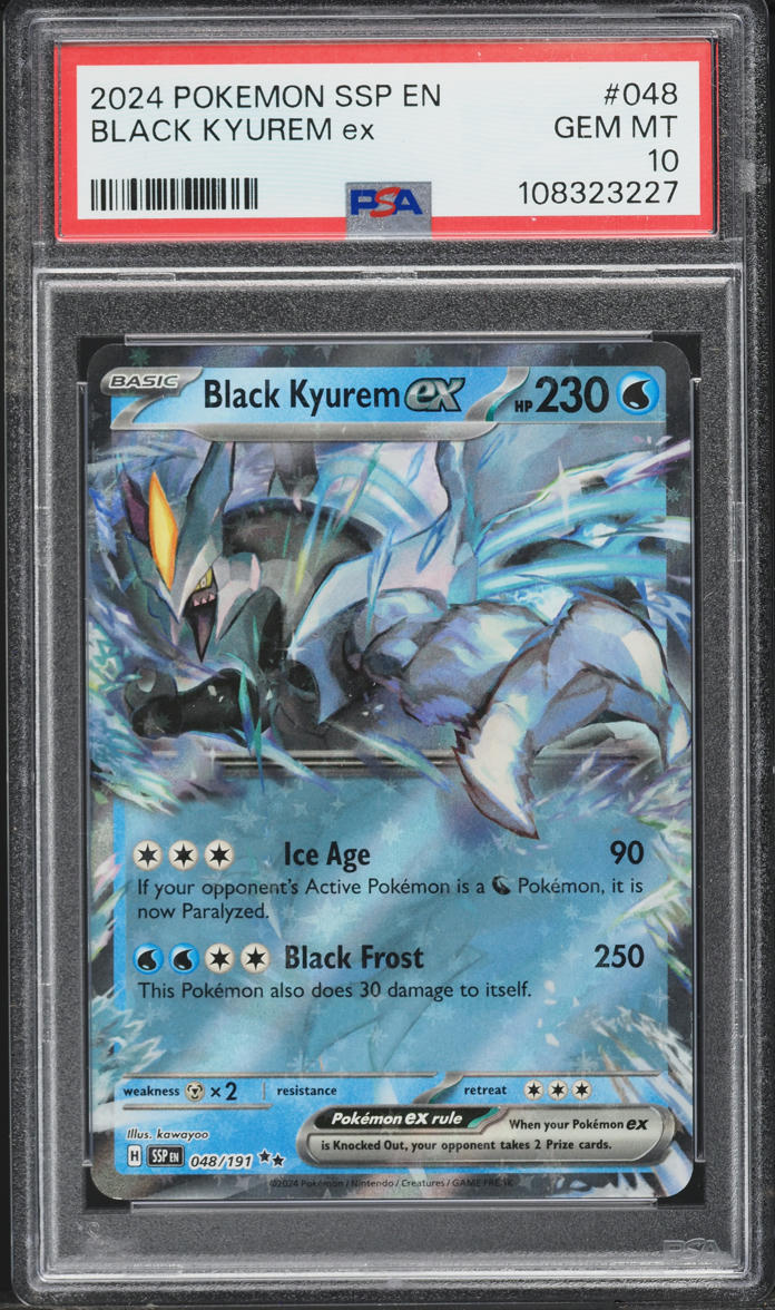 2024 Pokemon Scarlet & Violet Surging Sparks Holo Black Kyurem ex #48 PSA 10 GEM MINT