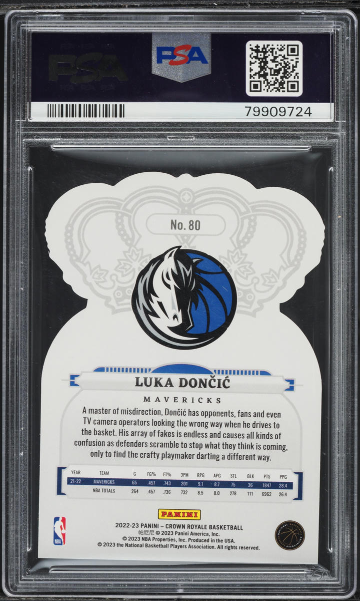 2022 Crown Royale Crystal Luka Doncic #80 PSA 10 GEM MINT