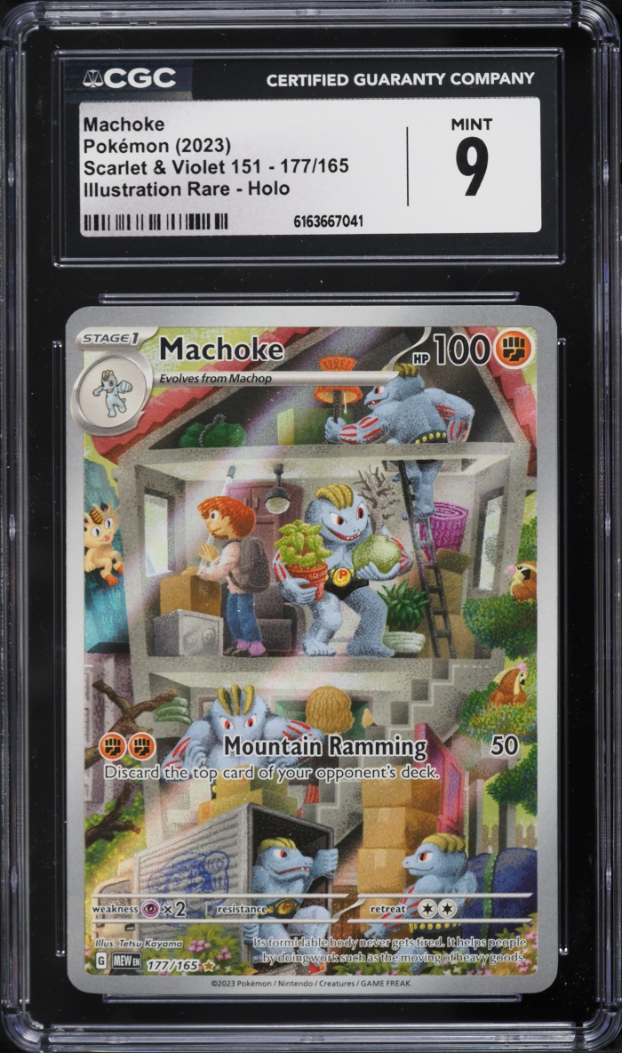 2023 Pokemon Scarlet & Violet 151 IR Machoke #177 CGC 9 MINT