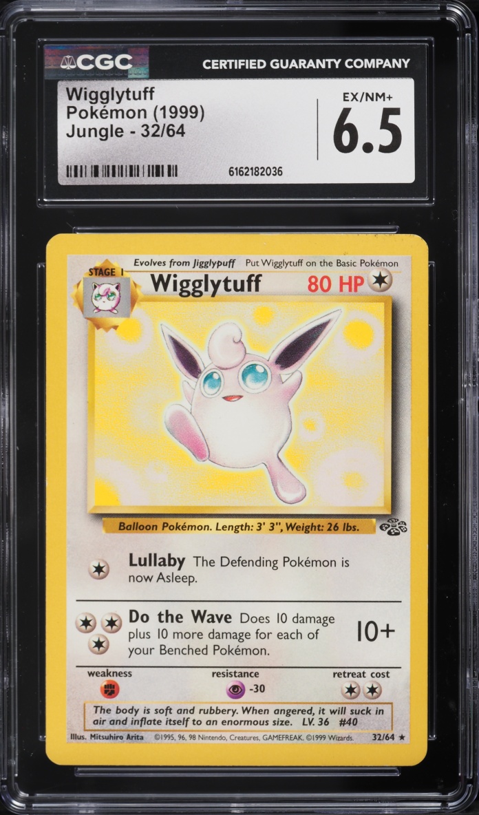 1999 Pokemon Jungle Wigglytuff #32 CGC 6.5 EXMT+