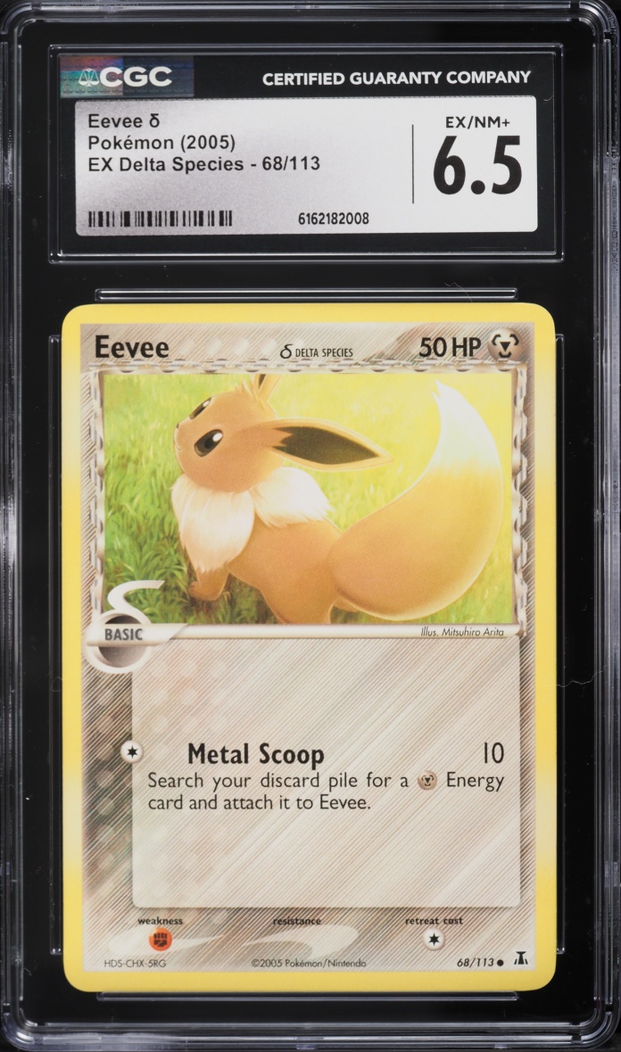 2005 Pokemon EX Delta Species Eevee #68 CGC 6.5 EXMT+