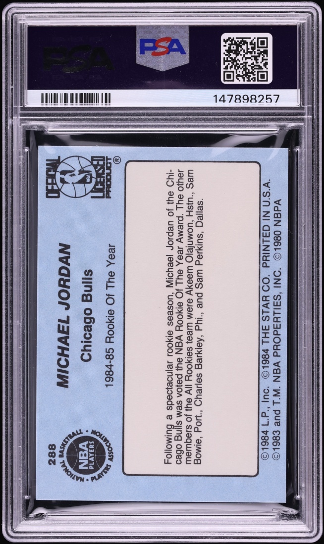 1984 Star Basketball Michael Jordan ROOKIE #288 PSA 6.5 EXMT+