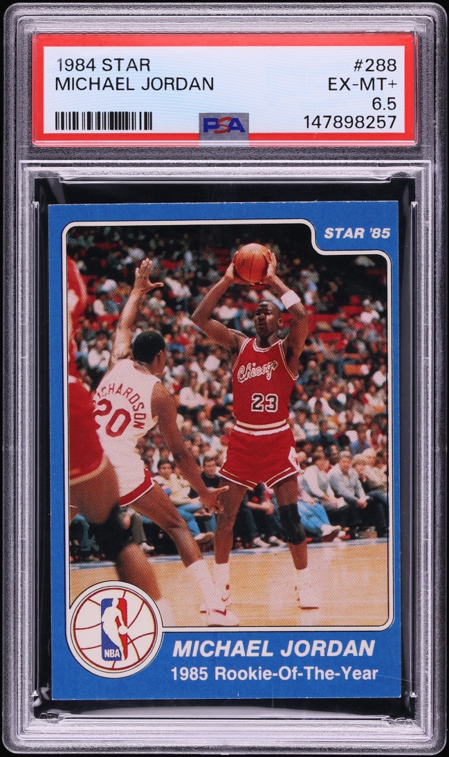 1984 Star Basketball Michael Jordan ROOKIE #288 PSA 6.5 EXMT+