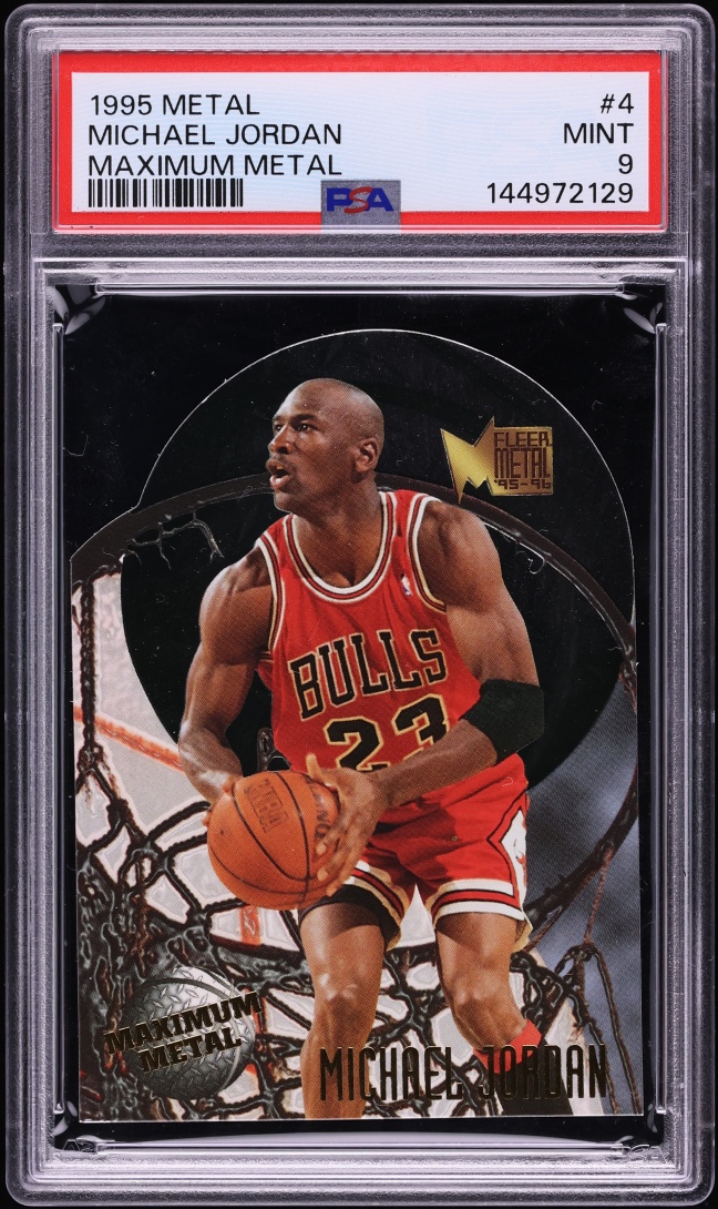 1995 Metal Maximum Metal Die-Cut Michael Jordan #4 PSA 9 MINT