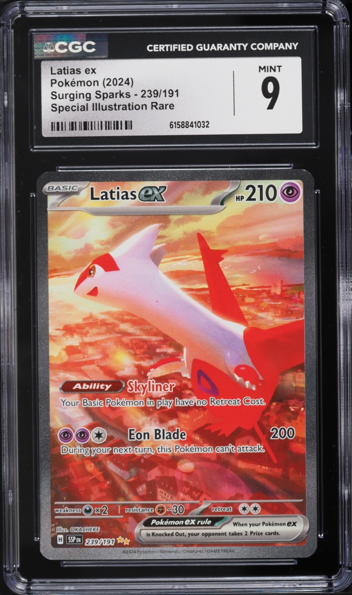 2024 Pokemon Scarlet & Violet Surging Sparks SIR Latias EX #239 CGC 9 MINT