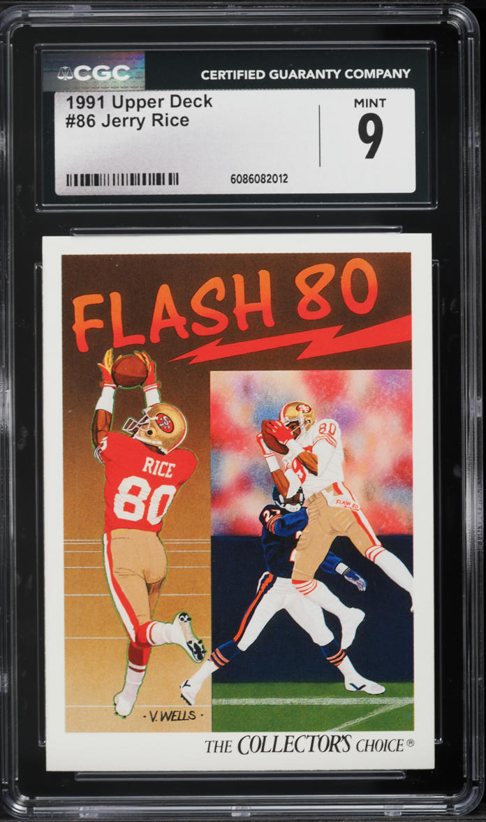 1991 Upper Deck Football Jerry Rice #86 CGC 9 MINT