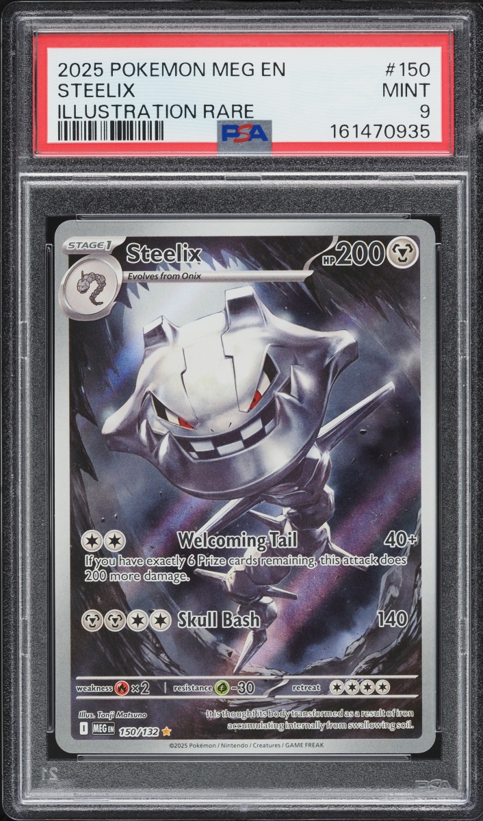 2025 Pokemon Mega Evolution IR Steelix #150 PSA 9 MINT