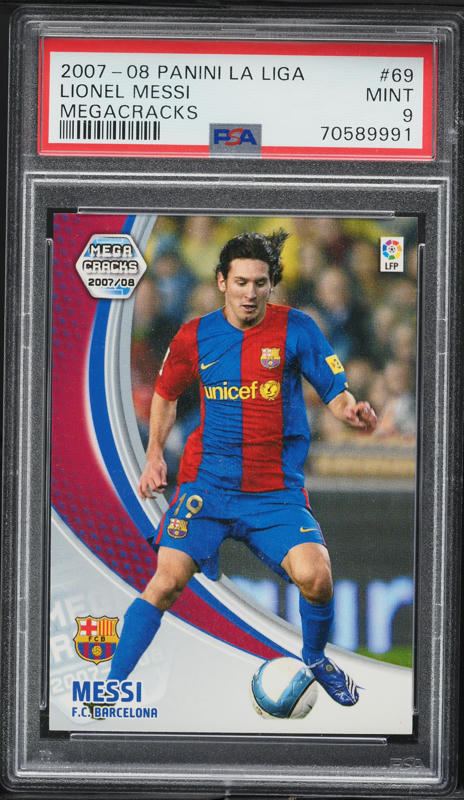 2007 Mundi Cromo Ediciones Estadio Liga Lionel Messi #33 PSA 8 NM