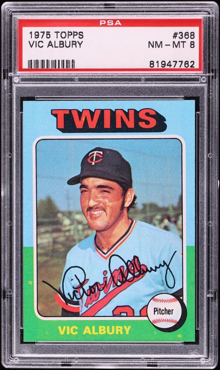 1975 Topps Vic Albury #368 PSA 8 NM-MT