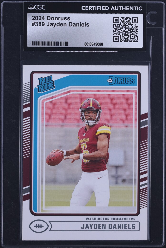 2024 Donruss Football Jayden Daniels ROOKIE #389 CGC AUTH