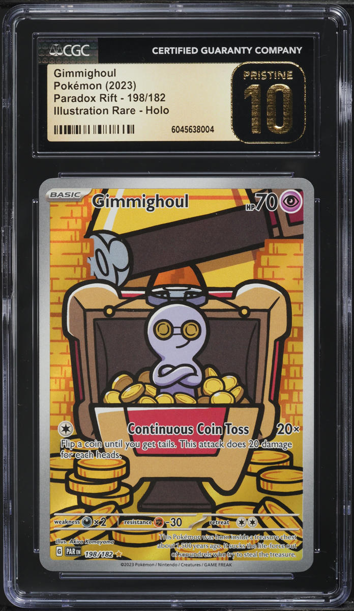 2023 Pokemon Scarlet & Violet Paradox Rift IR Gimmighoul #198 CGC 10 PRISTINE