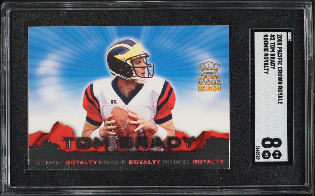 2000 Pacific Crown Royale Royalty Tom Brady ROOKIE #2 SGC 8 NM-MT