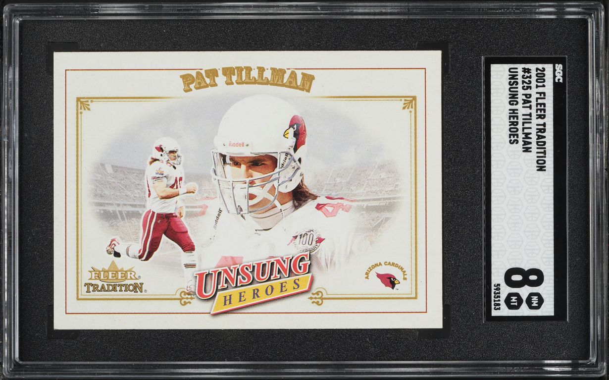 2001 Fleer Tradition Unsung Heroes Pat Tillman #325 SGC 8 NM-MT