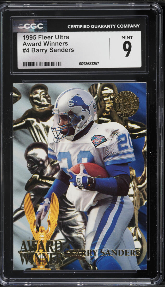 1995 Ultra Award Winners Barry Sanders #4 CGC 9 MINT
