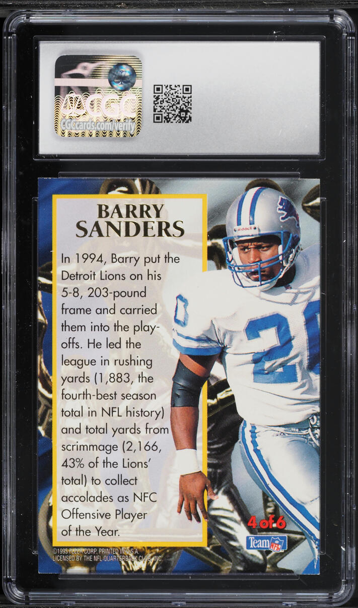 1995 Ultra Award Winners Barry Sanders #4 CGC 9 MINT