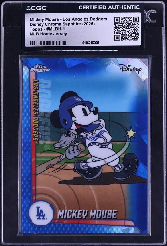 2025 Topps Chrome Disney Icons Red Refractor Mickey Mouse 1/5 #DI