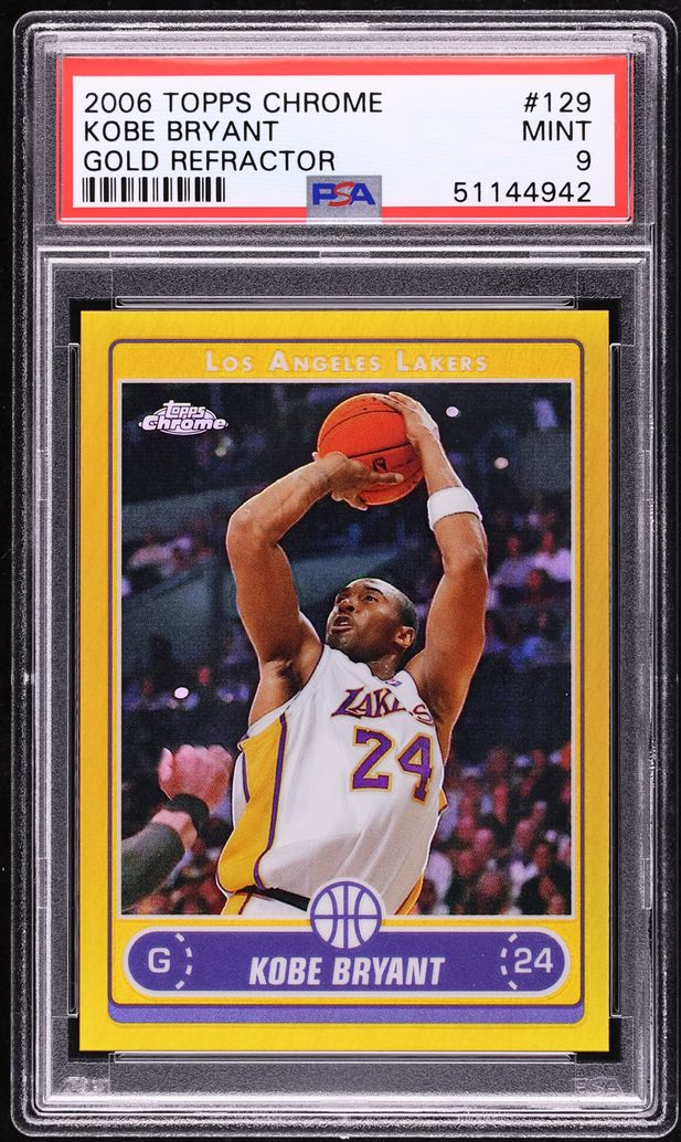 2006 Topps Chrome Gold Refractor Kobe Bryant /25 #129 PSA 9 MINT