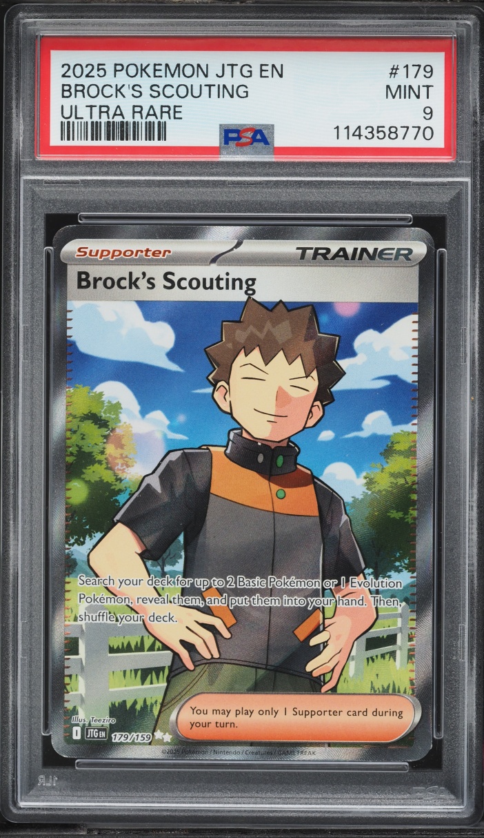 2025 Pokemon SV Journey Together Full Art Brock's Scouting #179 PSA 9 MINT