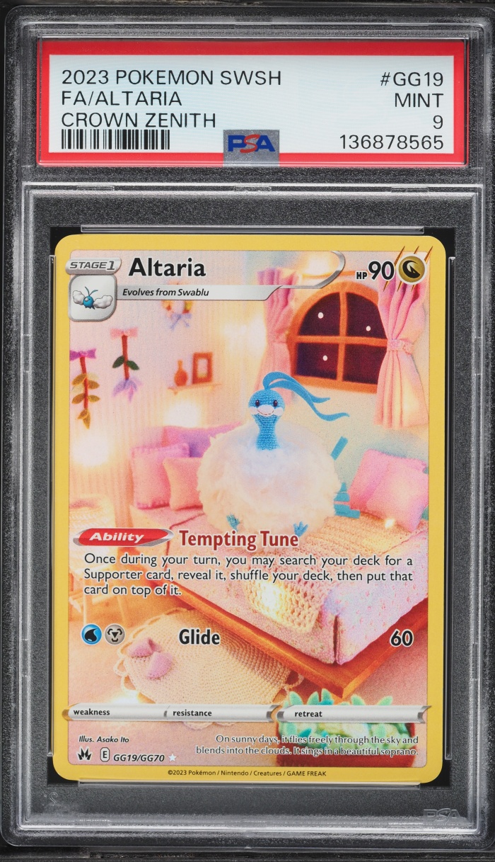 2023 Pokemon Sword & Shield Crown Zenith Galarian Gallery Alt Art Altaria #GG19 PSA 9 MINT