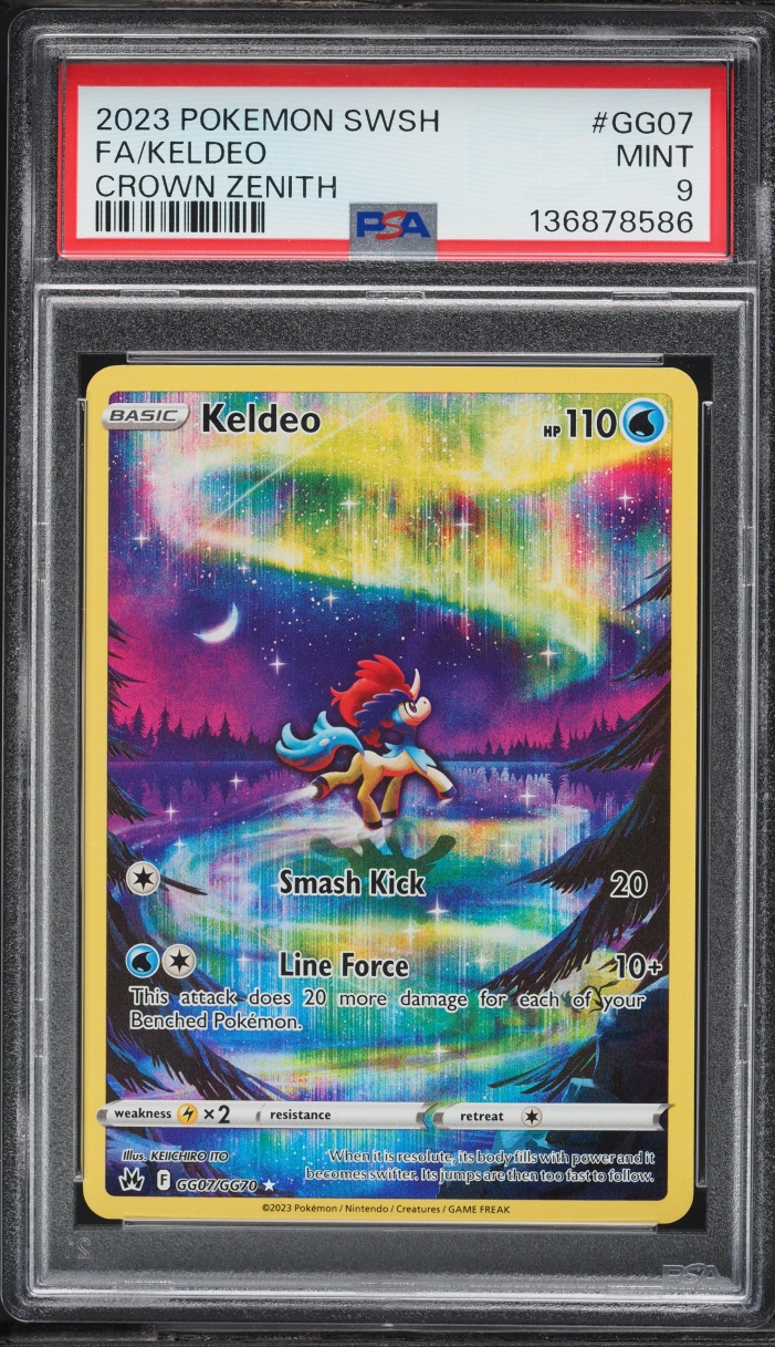 2023 Pokemon Sword & Shield Crown Zenith Galarian Gallery Alt Art Keldeo #GG07 PSA 9 MINT