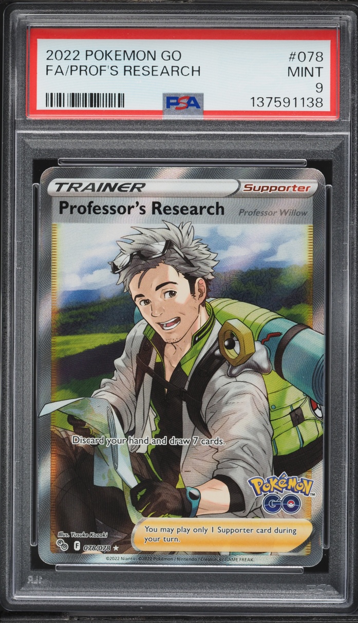 2022 Pokemon Sword & Shield Pokemon GO Full Art Professor's Research #78 PSA 9 MINT