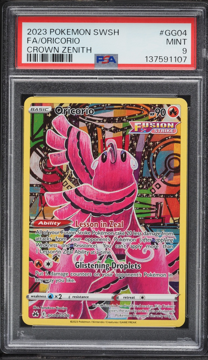 2023 Pokemon Sword & Shield Crown Zenith Alt Art Oricorio #GG04 PSA 9 MINT