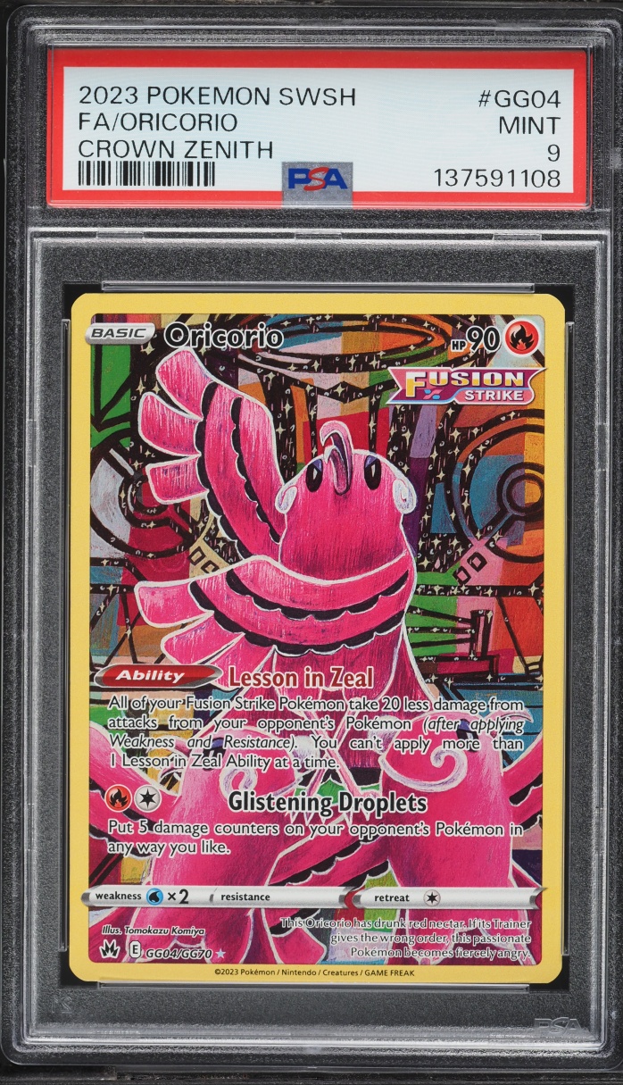2023 Pokemon Sword & Shield Crown Zenith Alt Art Oricorio #GG04 PSA 9 MINT