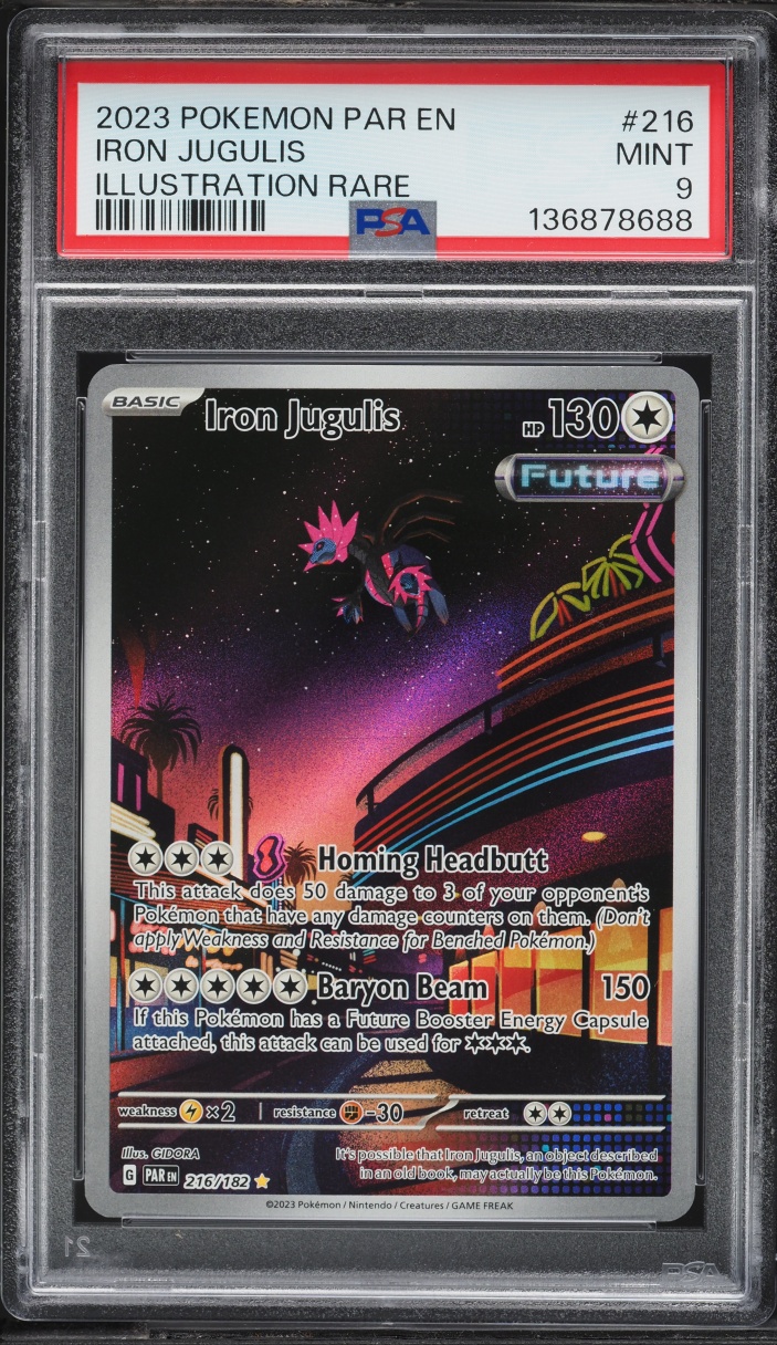 2023 Pokemon Scarlet & Violet Paradox Rift IR Iron Jugulis #216 PSA 9 MINT