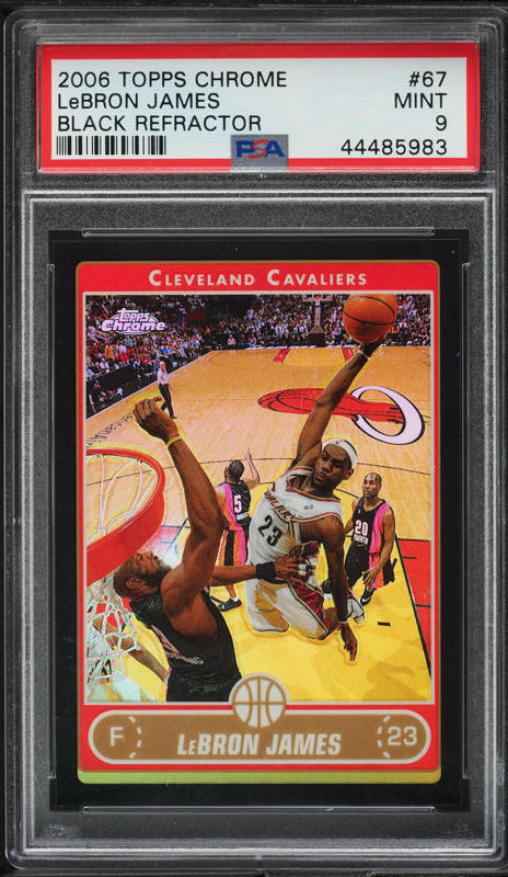 2005 Topps Chrome Black Refractor LeBron James /399 #102 PSA 9