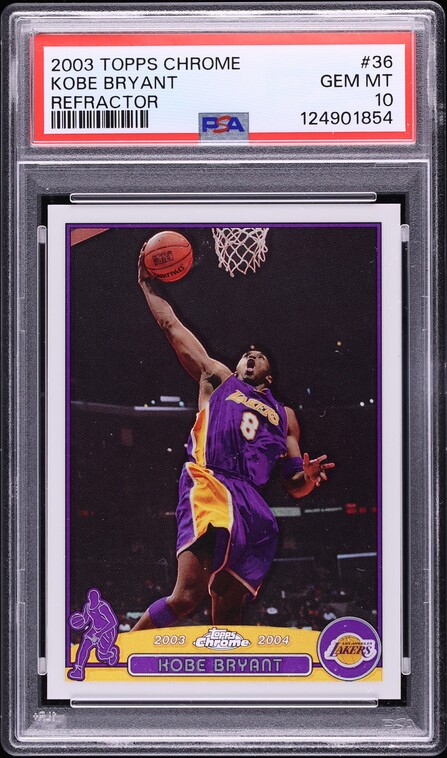 2003 Topps Chrome Refractor Kobe Bryant #36 PSA 10 GEM MINT