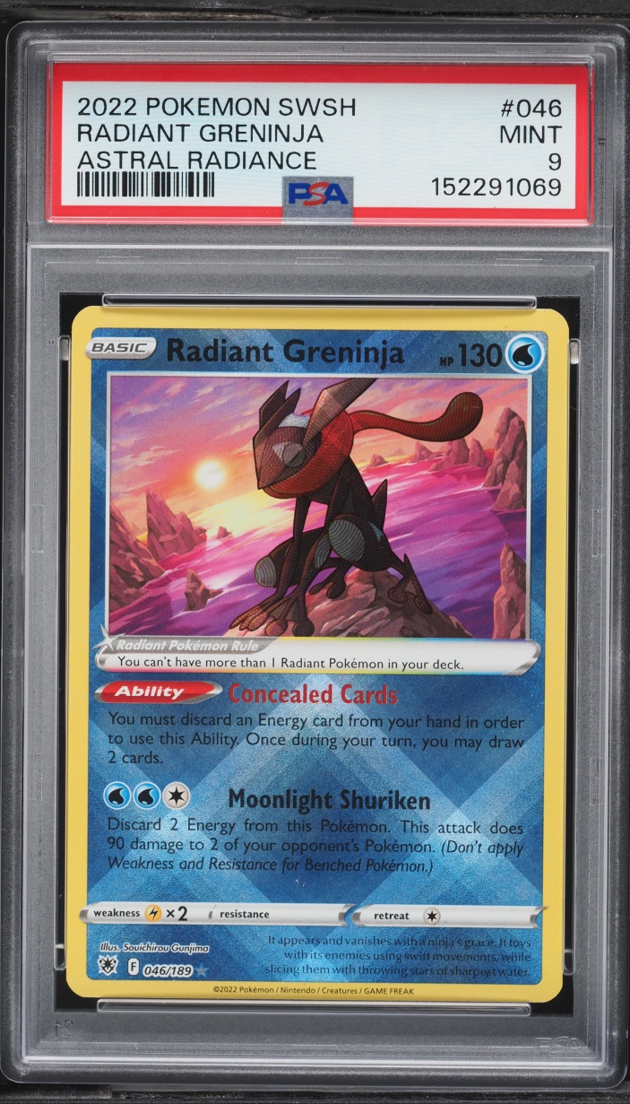 2022 Pokemon Sword & Shield Astral Radiance Holo Radiant Greninja #46 PSA 9 MINT