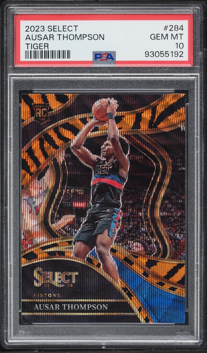 2023 Select Courtside Tiger Prizm Ausar Thompson ROOKIE #284 PSA 10 GEM MINT