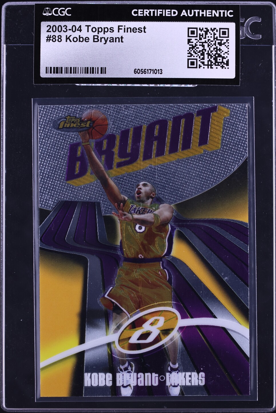 2003 Finest Basketball Kobe Bryant #88 CGC AUTH