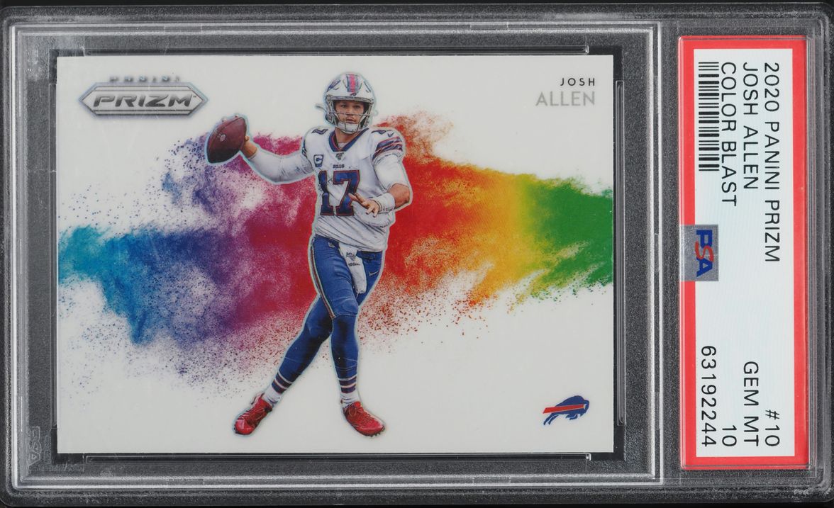 2020 Panini Prizm Color Blast Josh Allen #10 PSA 10 GEM MINT