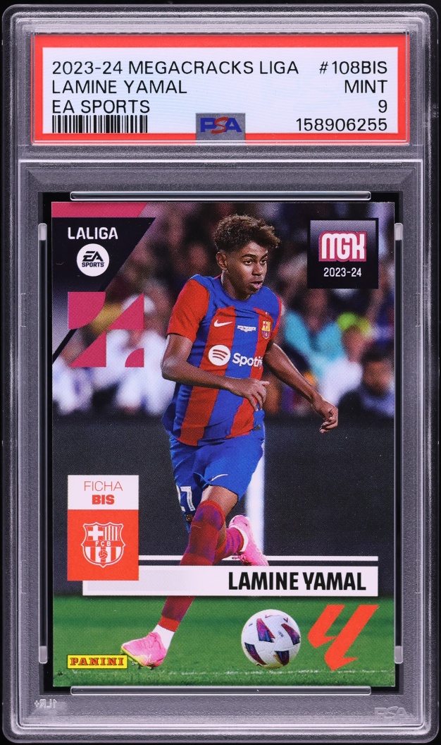 2023 Panini Megacracks LaLiga EA Sports Lamine Yamal ROOKIE #108BIS PSA 9 MINT