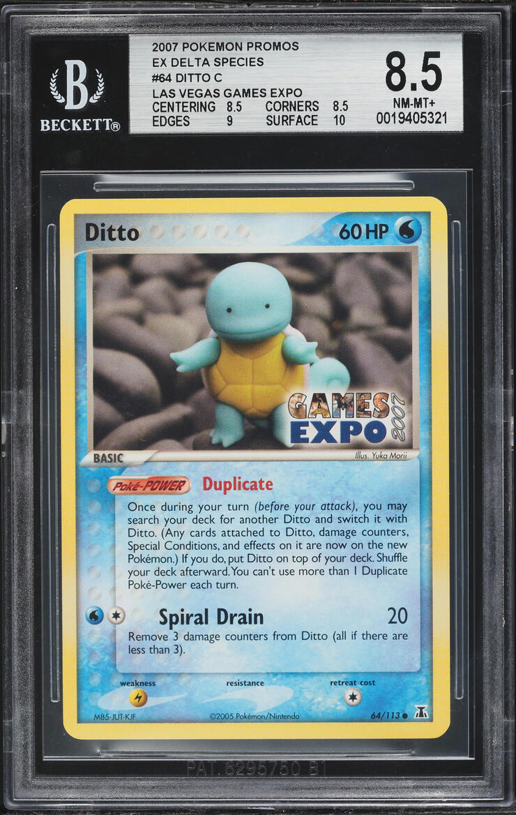 2007 Pokemon EX Delta Species Promos Las Vegas Games Expo Ditto #64 BGS 8.5 NM-MT+