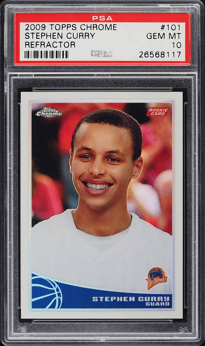 2009 Topps Chrome Refractor Stephen Curry ROOKIE /500 #101 PSA 10