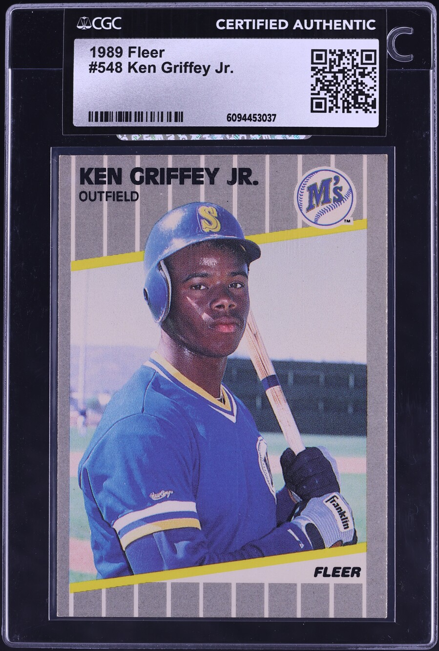 1989 Fleer Ken Griffey Jr. ROOKIE #548 CGC AUTH