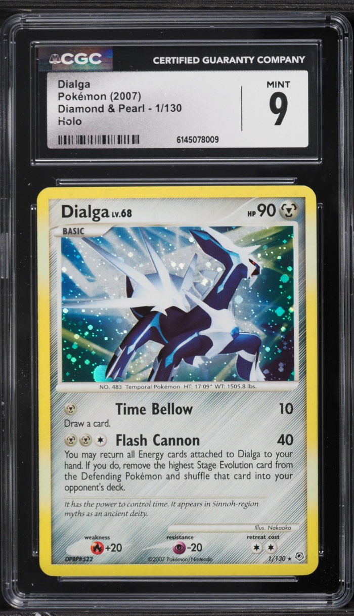 2007 Pokemon Diamond & Pearl Holo Dialga #1 CGC 9 MINT