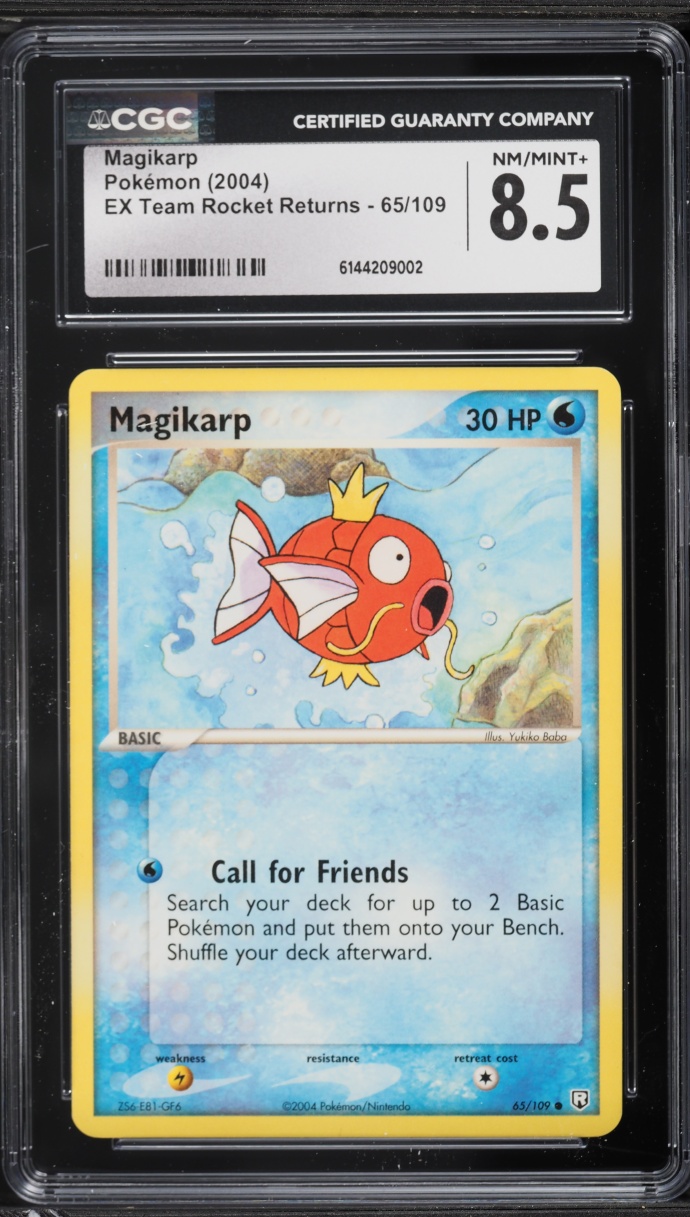 2004 Pokemon EX Team Rocket Returns Magikarp #65 CGC 8.5 NM-MT+