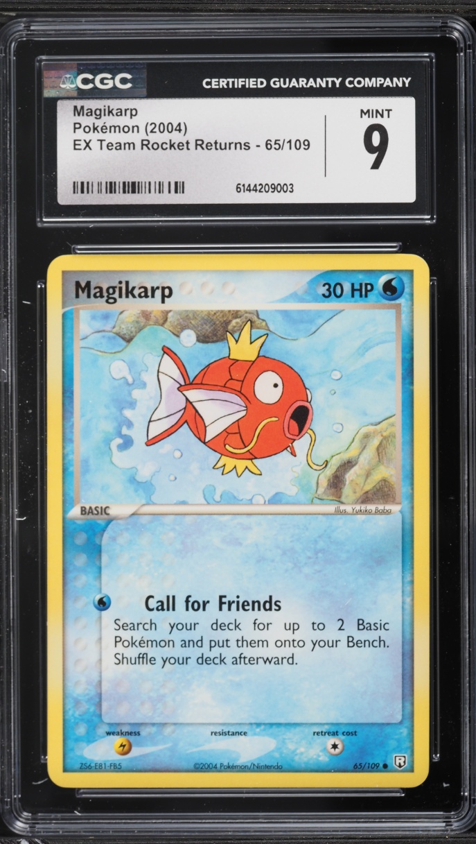 2004 Pokemon EX Team Rocket Returns Magikarp #65 CGC 9 MINT