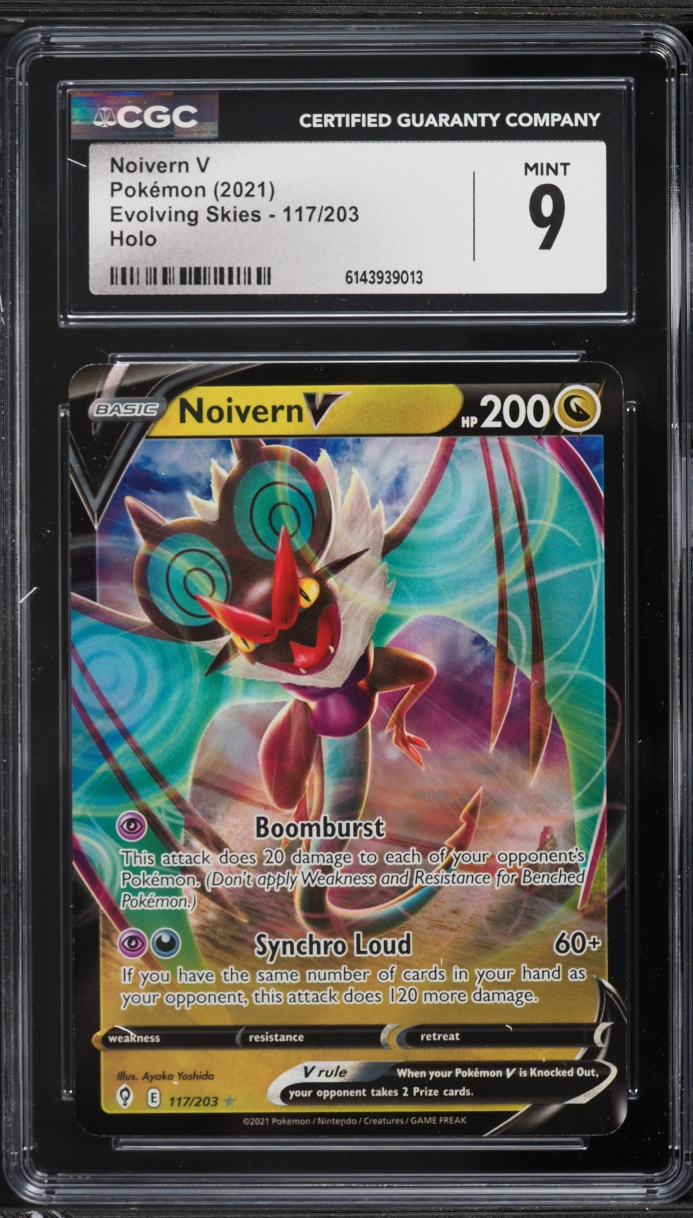 2021 Pokemon Sword & Shield Evolving Skies Full Art Noivern V #117 CGC 9 MINT