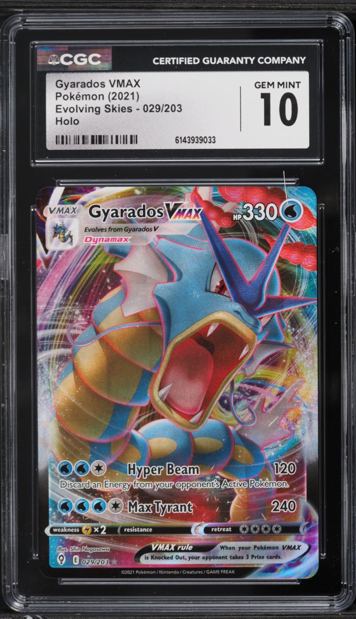 2021 Pokemon Sword & Shield Evolving Skies Full Art Gyarados VMAX #29 CGC 10 GEM MINT