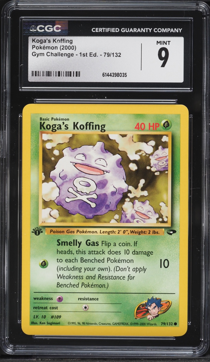 2000 Pokemon Gym Challenge 1st Edition Koga's Koffing #79 CGC 9 MINT