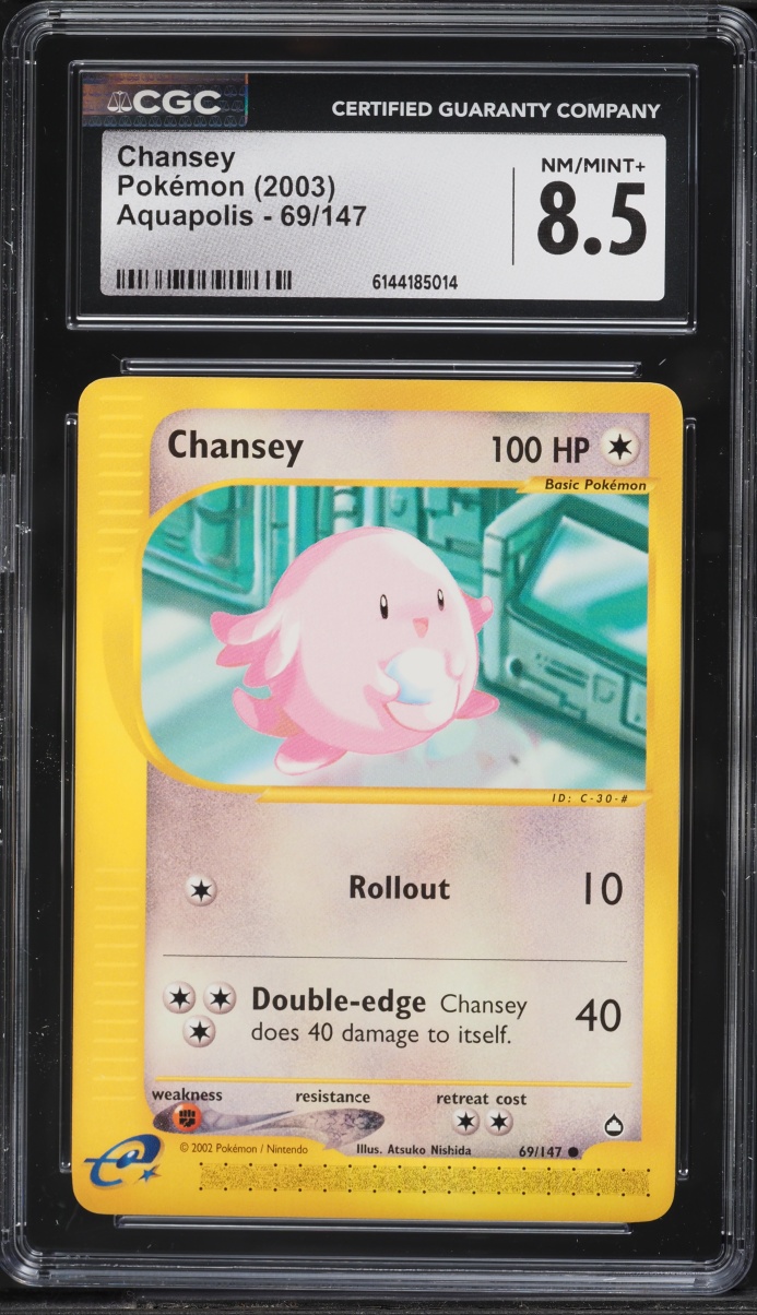 2003 Pokemon Aquapolis Chansey #69 CGC 8.5 NM-MT+
